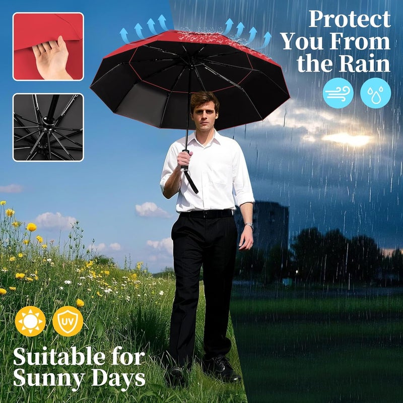 Yoobure Travel Umbrella Portable Compact Umbrellas, Pocket Mini for Purse, Umbrellas for UV Sun & Rain Small for Backpack, Umbrella with Case Folding for Kids Women - Image 5
